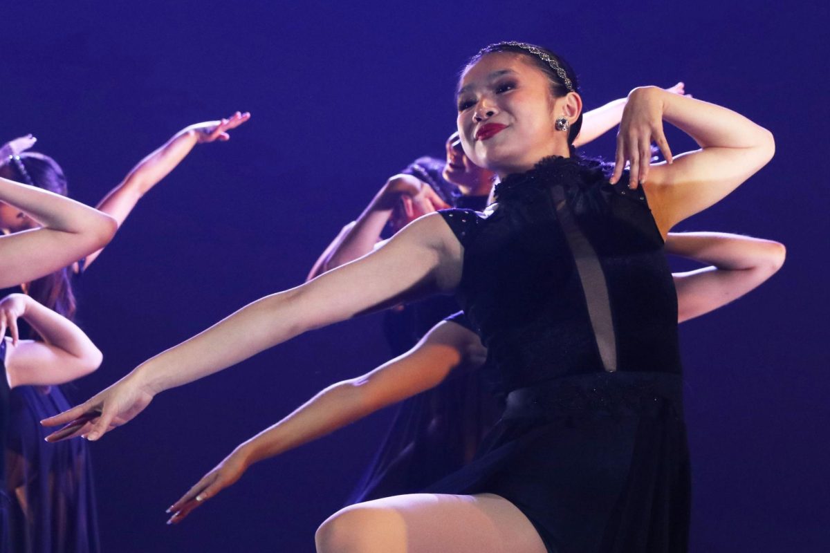 Senior lieutenant Madeleine Tran performs in a ballet dance. Prior to this performance, a video was displayed titled “Our Perspective” and included a slideshow of photos and videos from the fall semester.