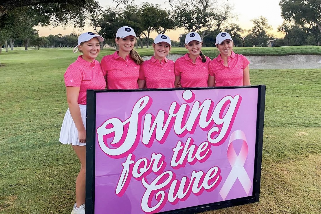 The girls golf team competed in the Swing for the Cure tournament at Brackenridge Golf Course in San Antonio on Sept. 27-28.
