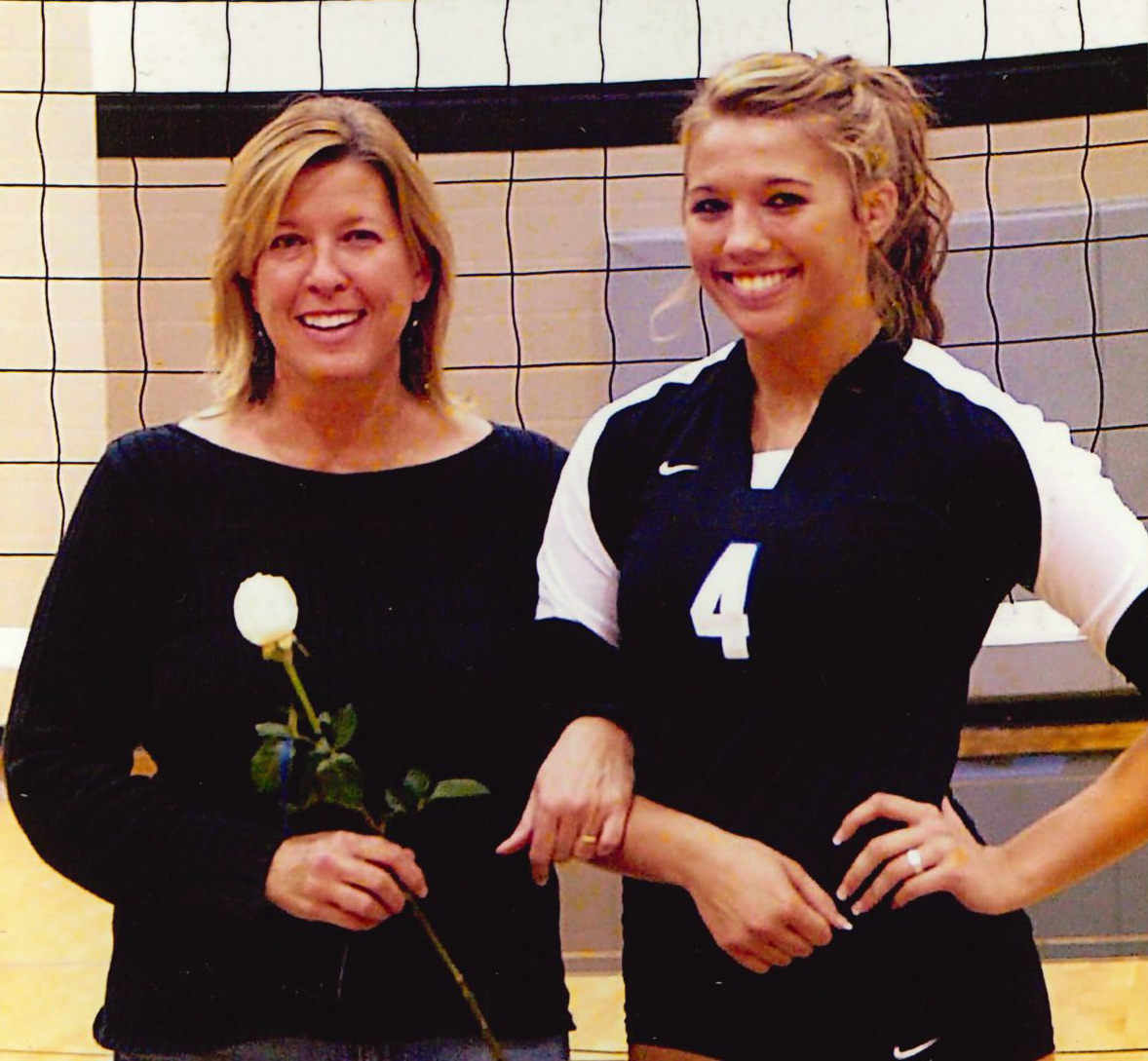 Debbie and Buckley pose for a photo at Buckley’s high school parent night game. “My dad was stuck in traffic, so it was just my mom and I,” Buckley said about the game. “She always said it was one of her favorite memories because it was just us.”